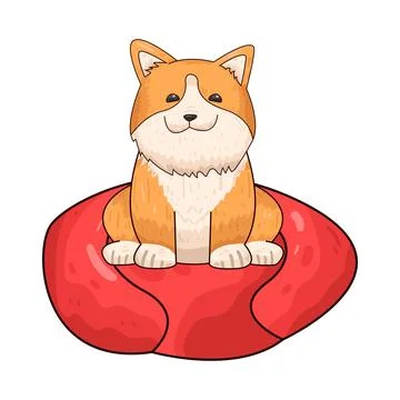 Dog bed illustration Stock Illustration