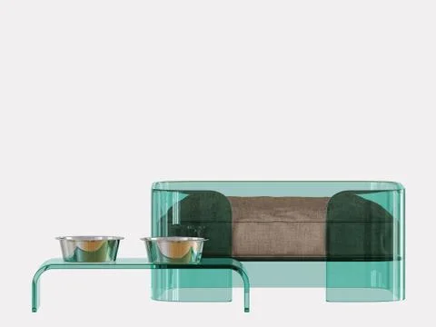 Dog Beds on a white background 3d rendering Stock Illustration