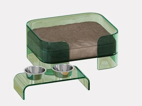 Dog Beds on a white background 3d rendering Stock Illustration