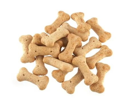 Dog biscuits in the shape of bones. Stock Photos