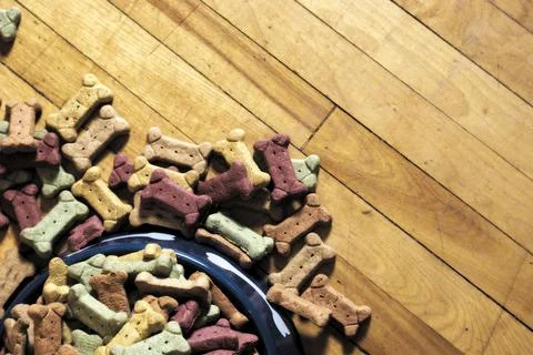 Dog Biscuits Spilled Stock Photos