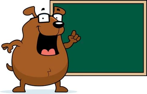 Dog Blackboard Stock Illustration