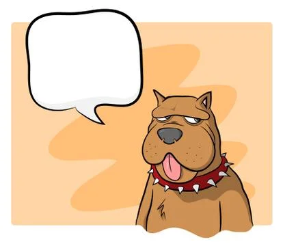 Dog With Blank Narration Bubble Stock Illustration
