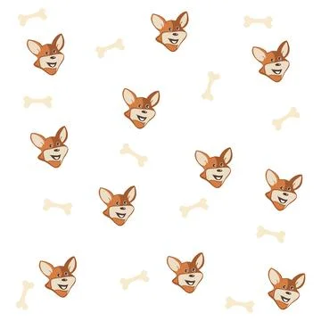 Dog with a bone background Stock Illustration