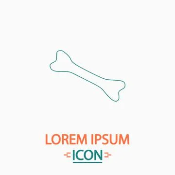 Dog bone computer symbol Illustrazione stock