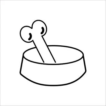 Dog Bone Drawing Simple Design icon. Dog Bone Vector Illustration Isolated On Stock Illustration