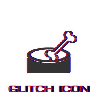 Dog Bone icon flat. Stock Illustration