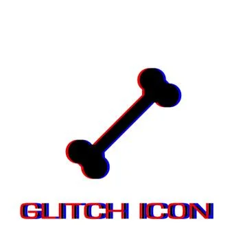 Dog Bone icon flat Stock Illustration