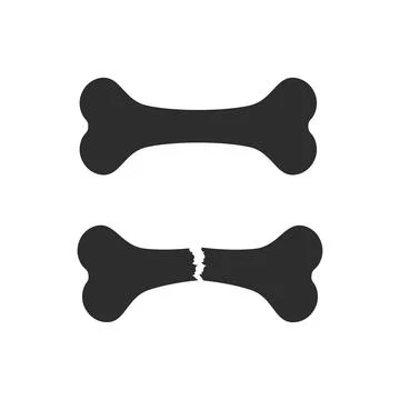 Dog bone icon in flat style. Human skeleton vector illustration on isolated.. Stock Illustration