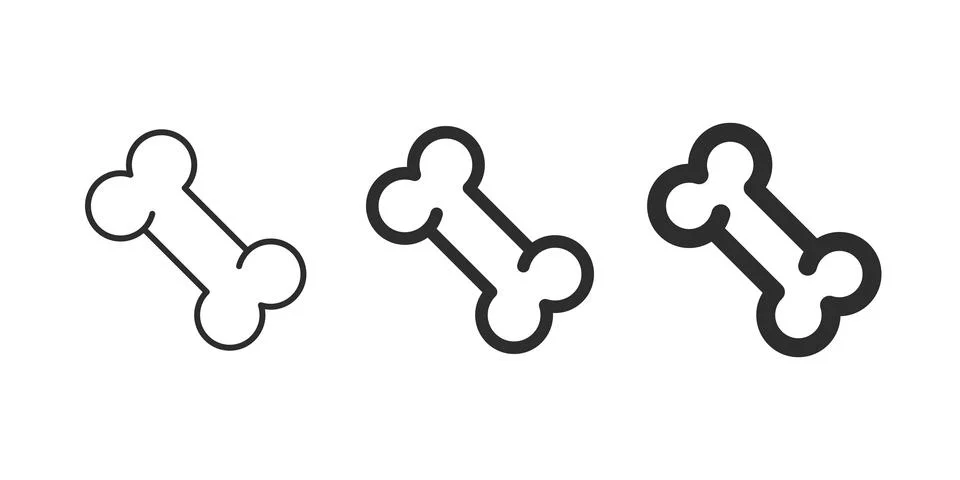 Dog bone icon in flat style. Human skeleton vector illustration on isolated.. Stock Illustration