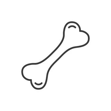Dog bone icon in flat style. Human skeleton vector illustration on isolated.. Stock Illustration
