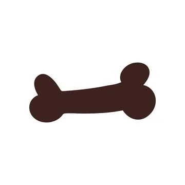 Dog bone icon on a white background. Simple vector illustration, logo Stock Illustration