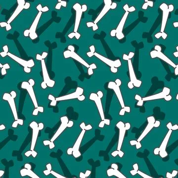 Dog bone pattern, seamless pattern with shadow, simple design, vector. Back.. Stock Illustration