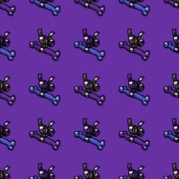 Dog bone present seamless pattern Illustrazione stock