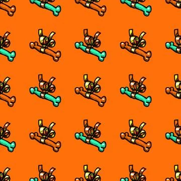 Dog bone present seamless pattern Stock Illustration