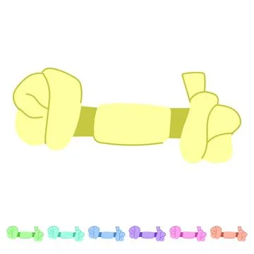 Dog bone rope toy for chewing and playing graphic Stockillustratie