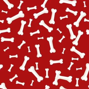 Dog bone Seamless, anilams pattern, vector illustration Illustrazione stock