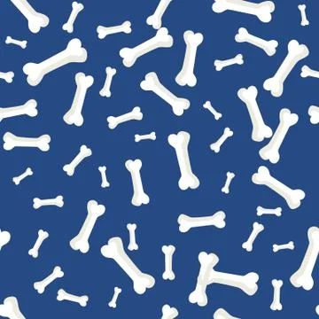 Dog bone Seamless, anilams pattern, vector illustration Illustrazione stock
