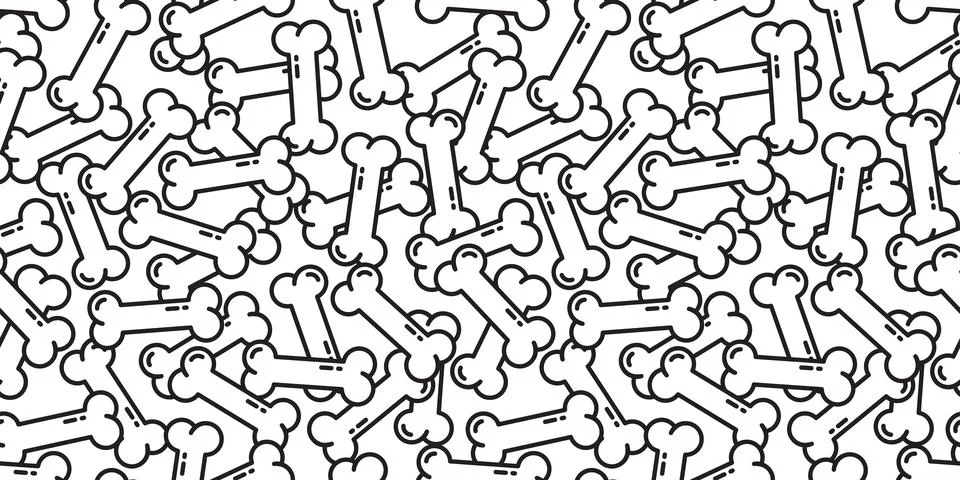 Dog Bone Seamless pattern vector french bulldog Doodle wallpaper background 스톡 일러스트