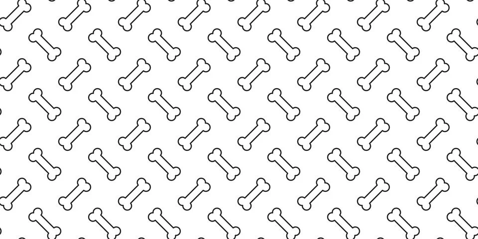 Dog Bone Seamless pattern vector bone isolated background Illustrazione stock