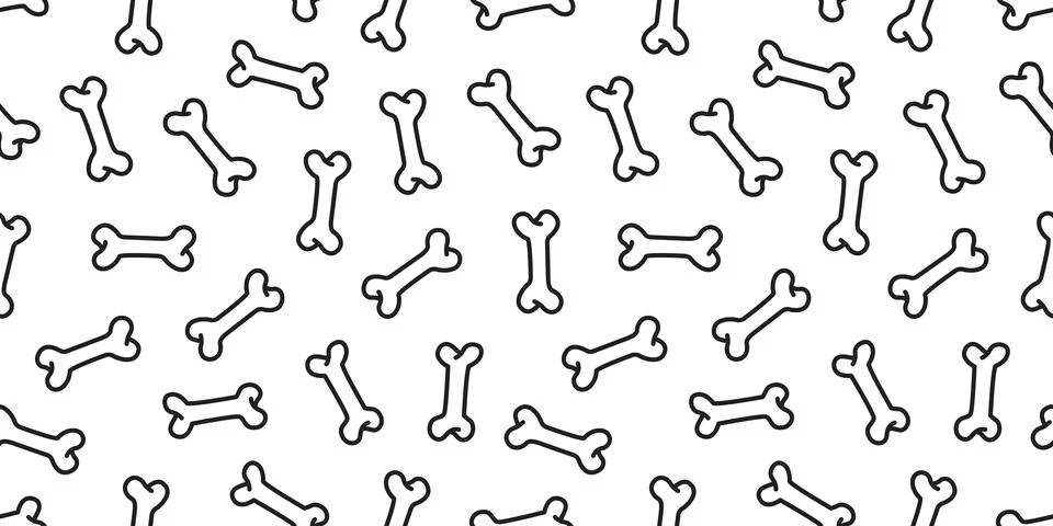 Dog bone seamless pattern vector puppy isolated illustration wallpaper Illustrazione stock