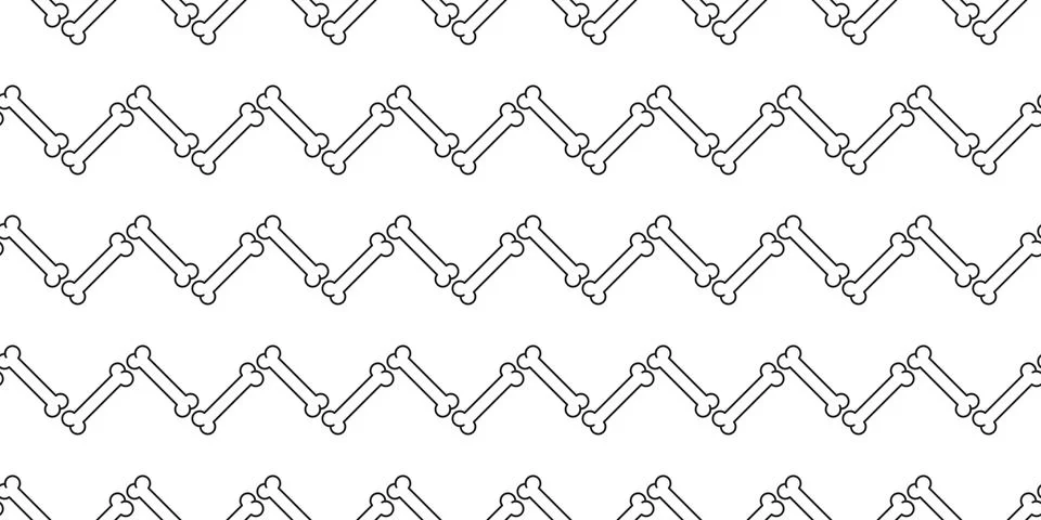 Dog Bone Seamless pattern vector isolated dog paw zigzag 스톡 일러스트