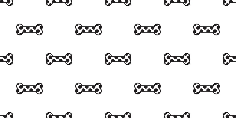 Dog Bone Seamless pattern vector isolated dog paw polka dot イラスト素材
