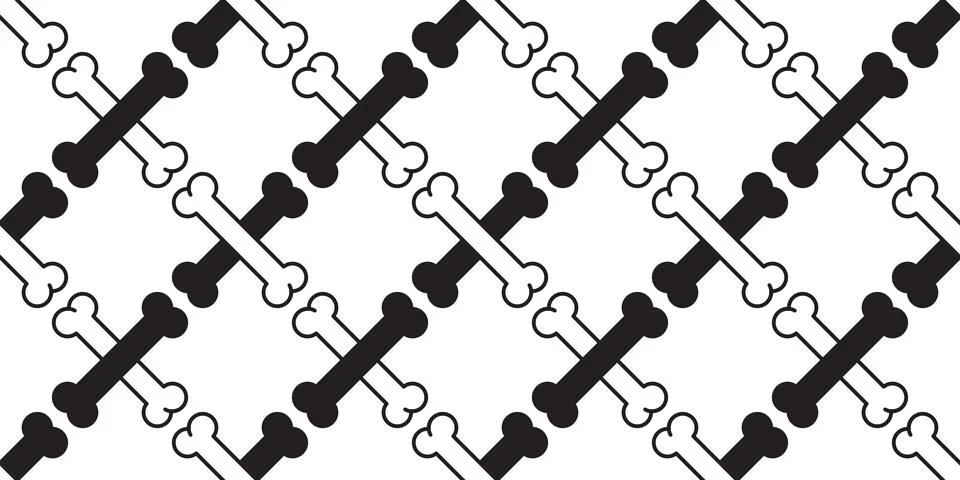 Dog bone seamless pattern vector isolated wallpaper background Illustrazione stock