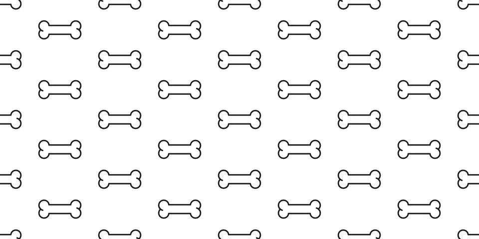 Dog bone seamless vector pattern bone isolated wallpaper background Stock Illustration