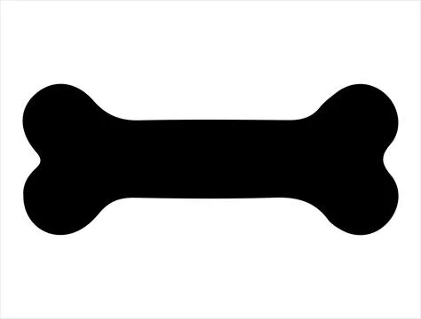 Dog bone silhouette vector art Stock Illustration