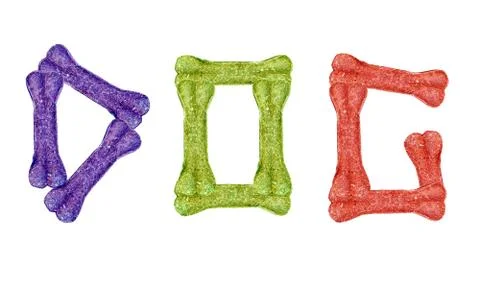 Dog bone with text Stock Photos