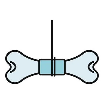Dog bone toy icon dangling light blue color Stock Illustration