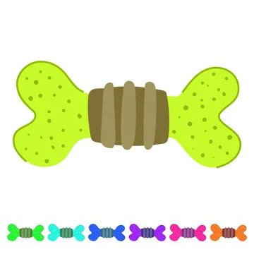 Dog bone toy representing pet chewing play graphic Stockillustratie