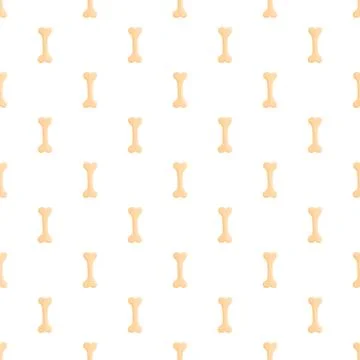Dog bone treats seamless pattern on white background Stock Illustration
