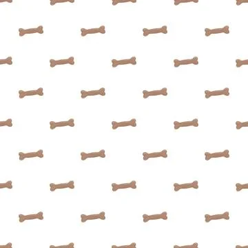 Dog bone treats seamless pattern on white background Stock Illustration