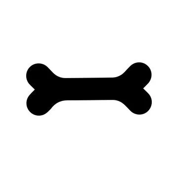Dog bone vector icon. Cartoon dog icon Flat Desig Stock Illustration