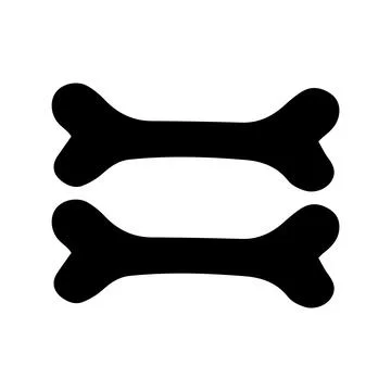 Dog bone vector icon. Cartoon dog icon Flat Desig Stock Illustration