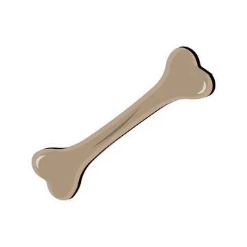 Dog bone vector icon. Cartoon dog icon Flat Desig Stock Illustration