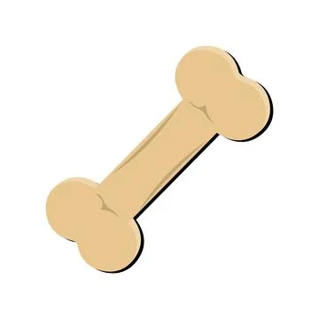 Dog bone vector icon. Cartoon dog icon Flat Desig Stock Illustration