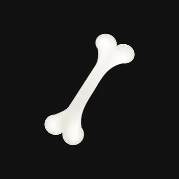 Dog bone vector icon emoji illustration Stock Illustration