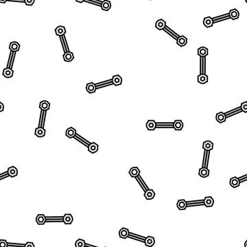 Dog bone wrench tool vector seamless pattern Illustrazione stock
