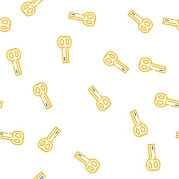 Dog bone wrench vector seamless pattern Illustrazione stock