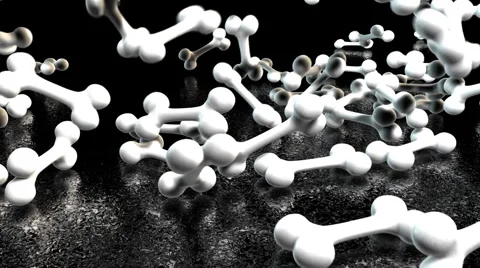 Dog Bones Falling - Dog 01 (HD) Stock Footage 992380