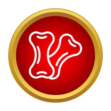Dog bones icon representing pet food or treat Ilustração Stock