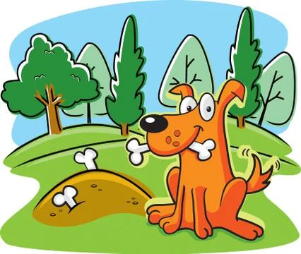 Dog bones Stock Illustration