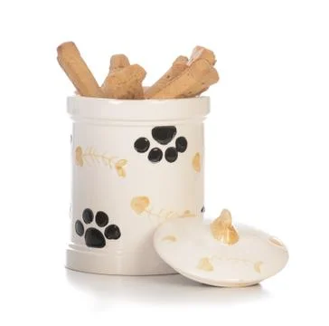 Dog bones in a jar Stock Photos