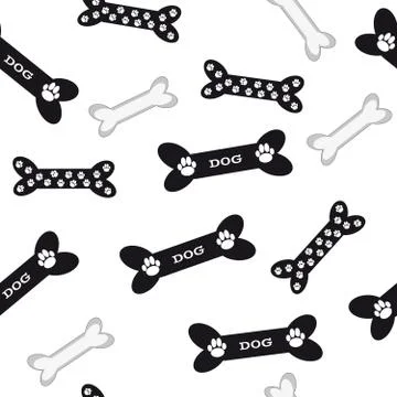 Dog bones on white background Stock Illustration