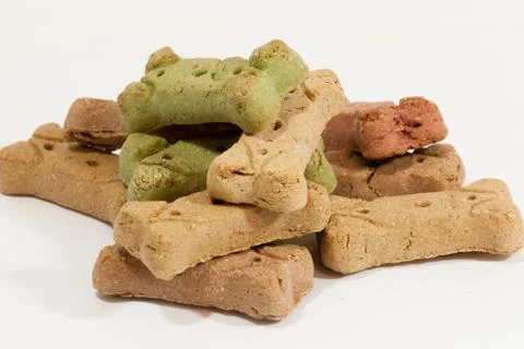 Dog Bones on white Foto stock