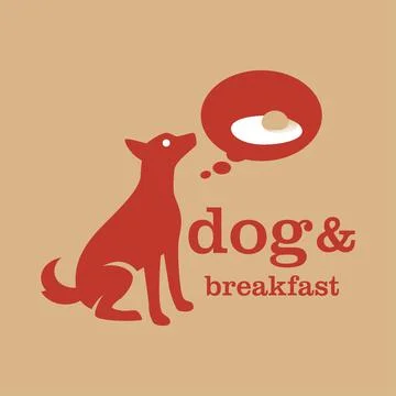 Dog Breakfast Logo Stock Illustration