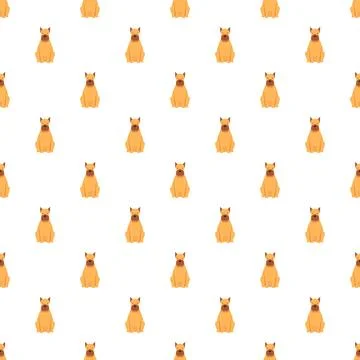 Dog breed pattern repeating on white background Illustrazione stock